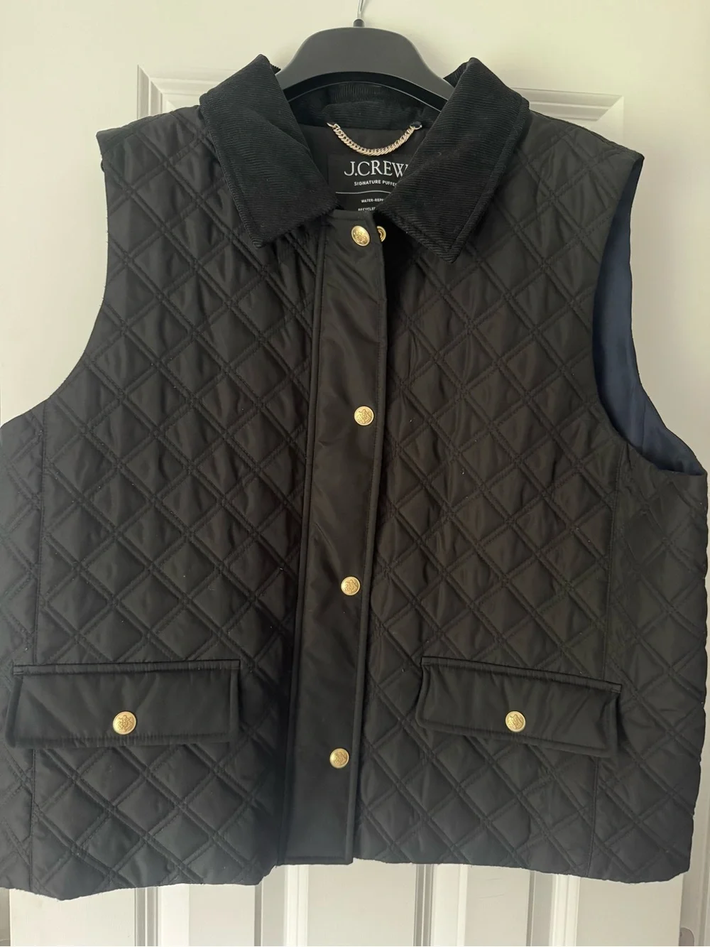 J. Crew Signature Puffer Vest Black XL